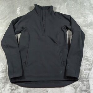Mountain Hardwear Sweatshirt Womans Small Black Quarter Snap Fleece Pullover